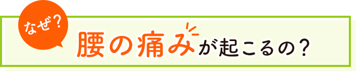 なぜ腰の痛みが起こるの？